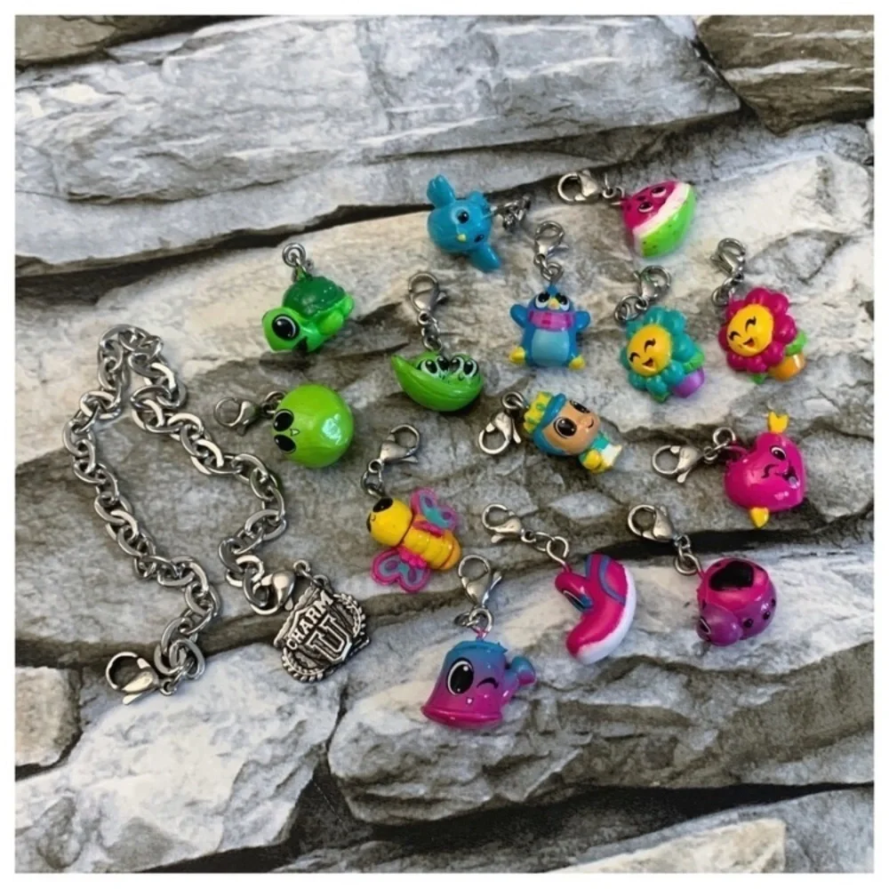 2016 Rare Lot 15 CharmU Logo Charms Bracelet Figures Doll Stickers Blind Bag TRU